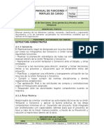 Manual de Funciones Union Temporal. Area Gerencia y Tecnica