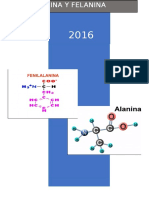 Alanina y Fenilalanina Informe