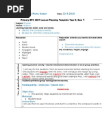 Lesson Plan English Compound Words