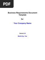 Sample Business Requirements Document