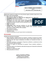 Malla Sombra Linea Economica - Ficha Tecnica