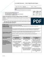 Lesson Planning Form For Accessible Instruction - Calvin College Education Program