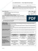 Lesson Planning Form For Accessible Instruction - Calvin College Education Program