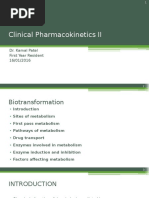 Clinical Pharmacokinetics (Biotransformation)