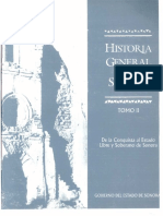 Historia General de Sonora Tomo II de La Conquista Al Estado Libre y Soberano de Sonora