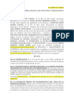 Contestacion en Sentido Negativo y Excepcion Ejectuvo A. Cambiara Via Directa