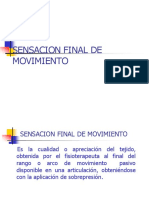 Sensación Final de Movimiento