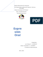 Expresion Oral Ante El Publico