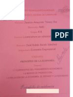 Mapas Conceptuales. Temas, 1.7 Corrientes Del Pensamiento Económico 1.8 Modos de Producción 1.9 Relación de La Economía, El Estado y La Sociedad