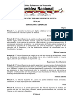 Ley Orgánica Del Tribunal Supremo de Justicia