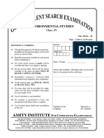 Gtse Online Class IV Evs