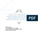 Práctica #2: Perturbaciones, Degradaciones, Daños y Agravios Al Medio Ambiente y Los Recursos Naturales de La Provincia de Trujillo