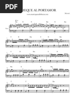 Partitura Piano CHEQUE AL PORTAMOR Melendi PDF