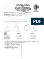 Examen de Mate Tercer Bimestre Primer Grado