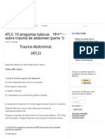 ATLS: 10 Preguntas Básicas Sobre Trauma de Abdomen (Parte 1)