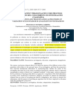 Categorización y Triangulación en Investigación Cualitativa para Rehacer