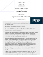 Cosmo Cangiano v. United States, 419 U.S. 904 (1974)