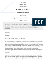 William M. Sewell v. State of Georgia, 435 U.S. 982 (1978)