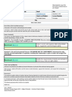 First Name Last Name Email Date: Lesson Plan Format Form