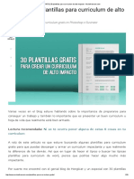 (GRATIS) 30 Plantillas para Curriculum de Alto Impacto - Mclanfranconi