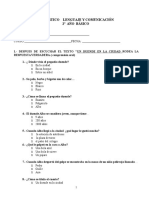 Prueba de Diagnostico Lenguaje y Comunicación 2