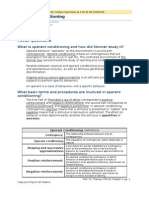 Operant-Conditioning Example of Reinforcement