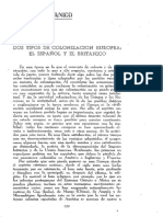 A Dos Tipos de Colonizacion Europea El Español y El Ingles