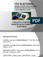 Aula 1. Conceito, Fontes e Princípios Do Direito Eleitoral