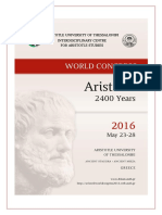 Aristotle 2400 Years World Congress Programme