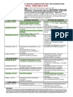 HSC 2016 CSSA Trials Timetable