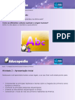 6 Ano - A Chegada Dos Primeiros Povos Na America Conteudo