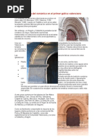 La Persistencia Del Románico en El Primer Gótico Valenciano