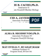 Elsie B. Cacho, PH.D.: Instructor II Program Head, BS Marine Biology