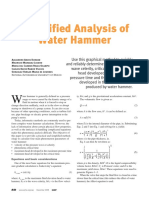 A Simplified Approach To Water-Hammer Analysis