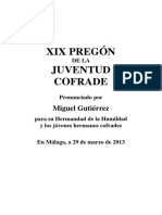 Pregón Juventud 2014. Miguel Gutiérrez