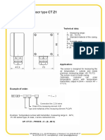 Temperature Sensor Type CT Z1: Technical Data