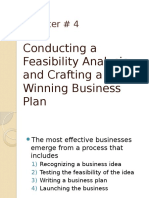 Chapter # 4: Conducting A Feasibility Analysis and Crafting A Winning Business Plan