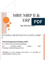 MRP MRPII ERP of TOYOTA