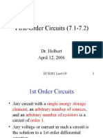 First-Order Circuits (7.1-7.2) : Dr. Holbert April 12, 2006