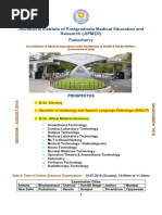 JIPMER B.Sc. Prospectus 2016