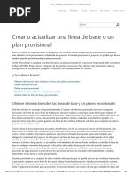 Crear o Actualizar Una Línea de Base o Un Plan Provisional PDF