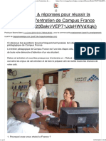 21 Questions & Réponses Pour Réussir La Préparation de L'entretien de Campus France