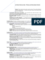 Definitions For Annual School Census Data - Primary and Secondary Schools