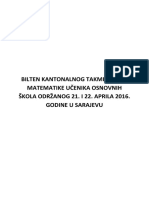 Kantonalno Takmicenje MM Osnovne 2016. Bilten