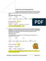 Problemas de Aplicación de Sucesiones Geométricas