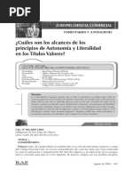 Alcances de Los Principios de Autonomía y Literalidad en TV - RAE Jurisprudencia