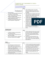 Self Assessment of Sequence Lesson