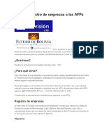 Guía de Registro de Empresas A Las AFPs