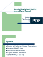 Proposed Final Budget 2010-11