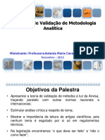 Workshop Anvisa Validação Analítica